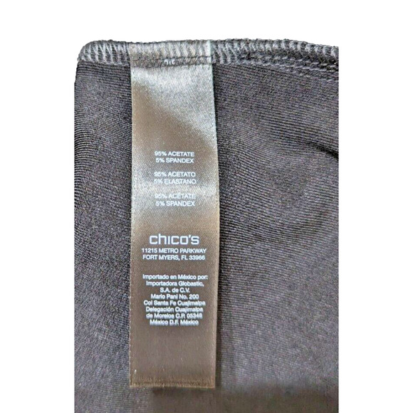 Chicos Travellers Aysymetrical Top size 2 Tunic Bust 41".CB26" Sides Longer - Picture 3 of 12